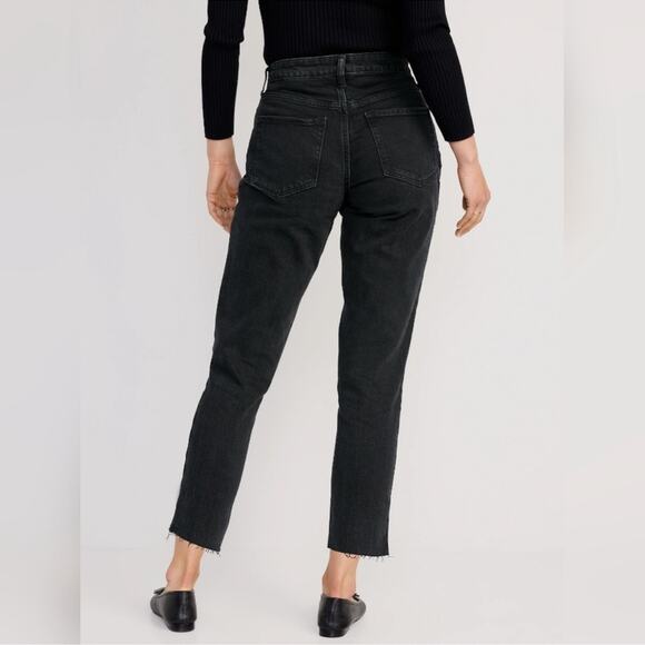 Old Navy OG Straight High Rise Secret Slim Jeans in Black women's size 14 - Picture 2 of 11